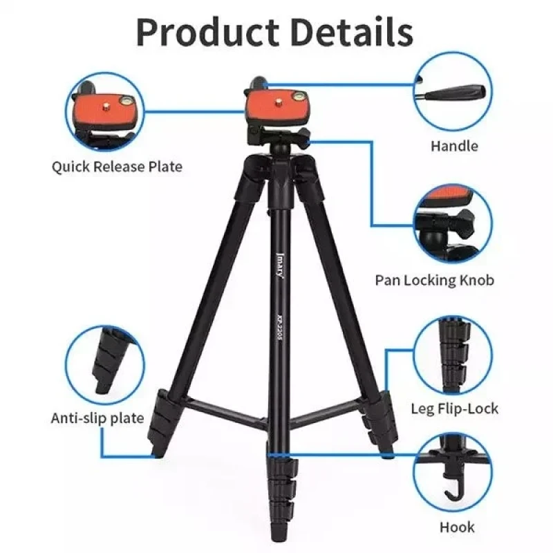 Jmary KP-2205 Professional Tripod with Mobile Holder