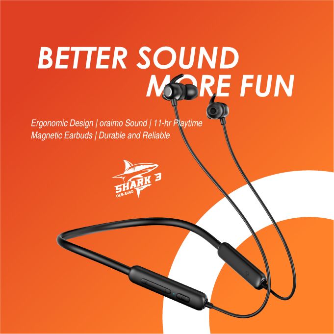 Oraimo Shark 3 - Neckband Wireless Earphone  OEB-E49D