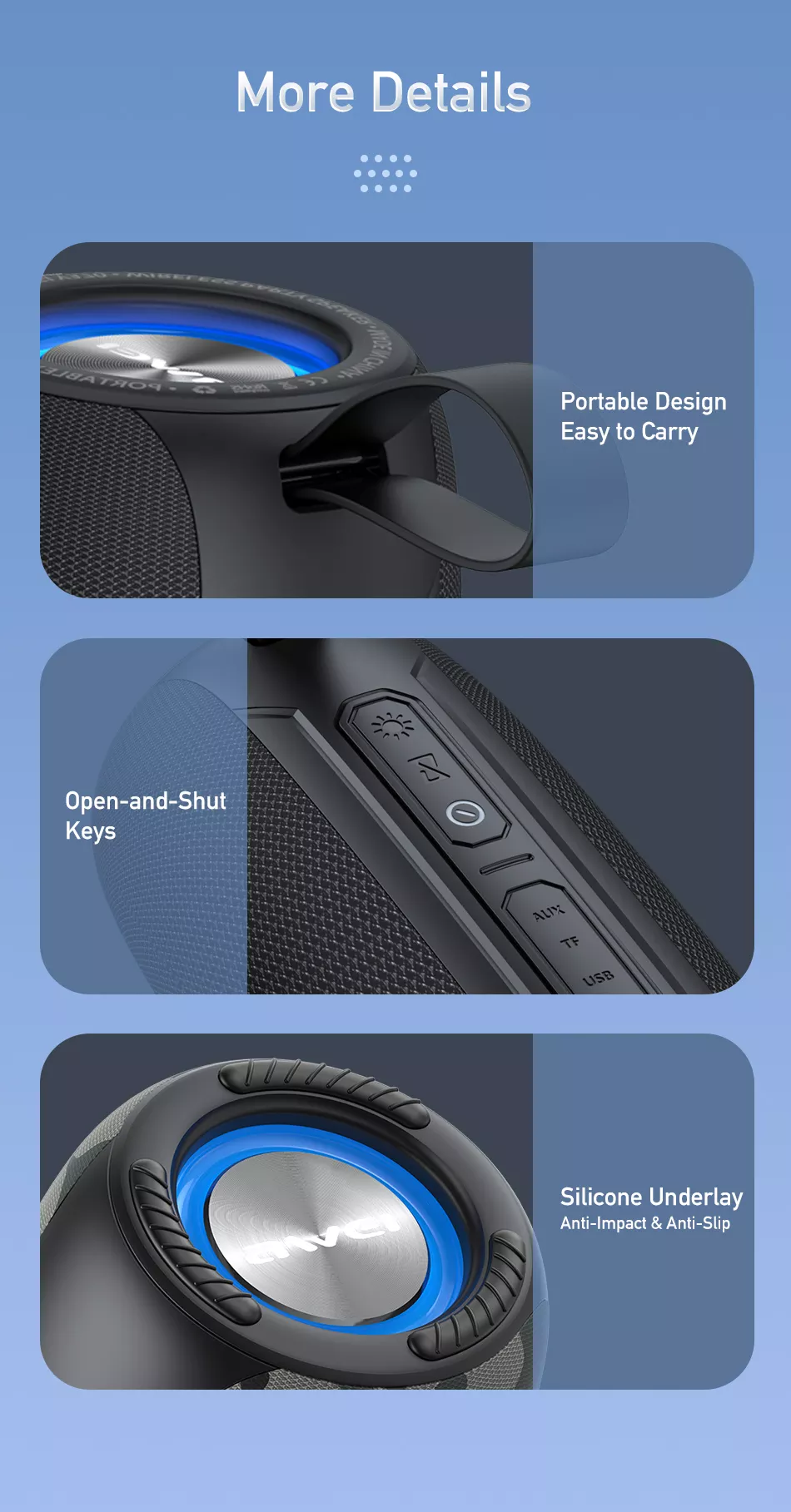 Awei Y370 Bluetooth Wireless Speaker IPX6