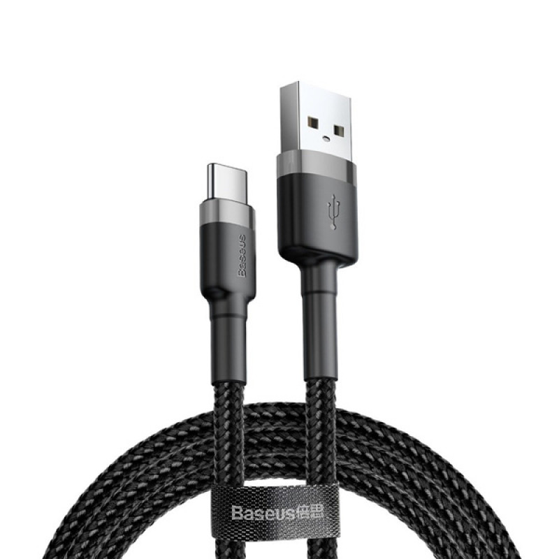 Baseus Cafule Cable Durable Nylon Braided Wire USB-C QC3.0 2A 2M black