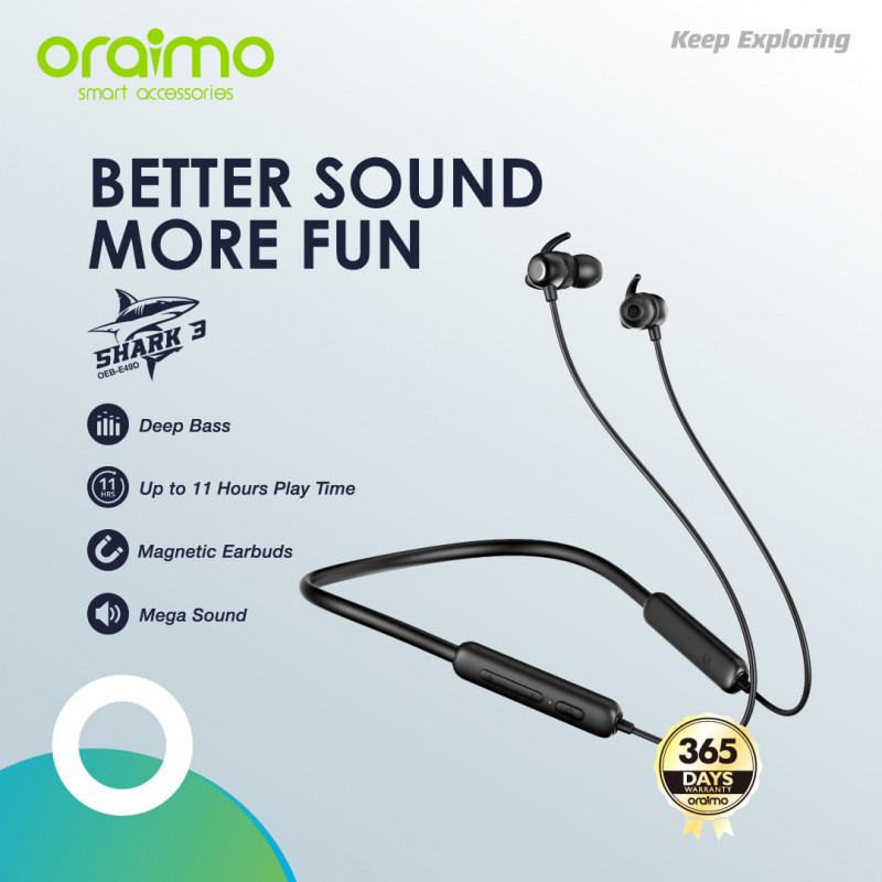 Oraimo Shark 3 - Neckband Wireless Earphone  OEB-E49D