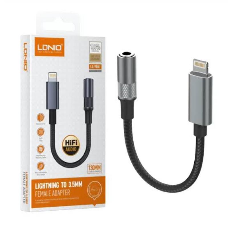 LDNIO Lighting to 3.5mm Female Adapter 130mm HIFI Audio