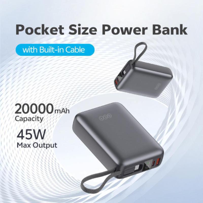 QCY PB20A 45W PD Fast Charge Power Bank - 20000mAh