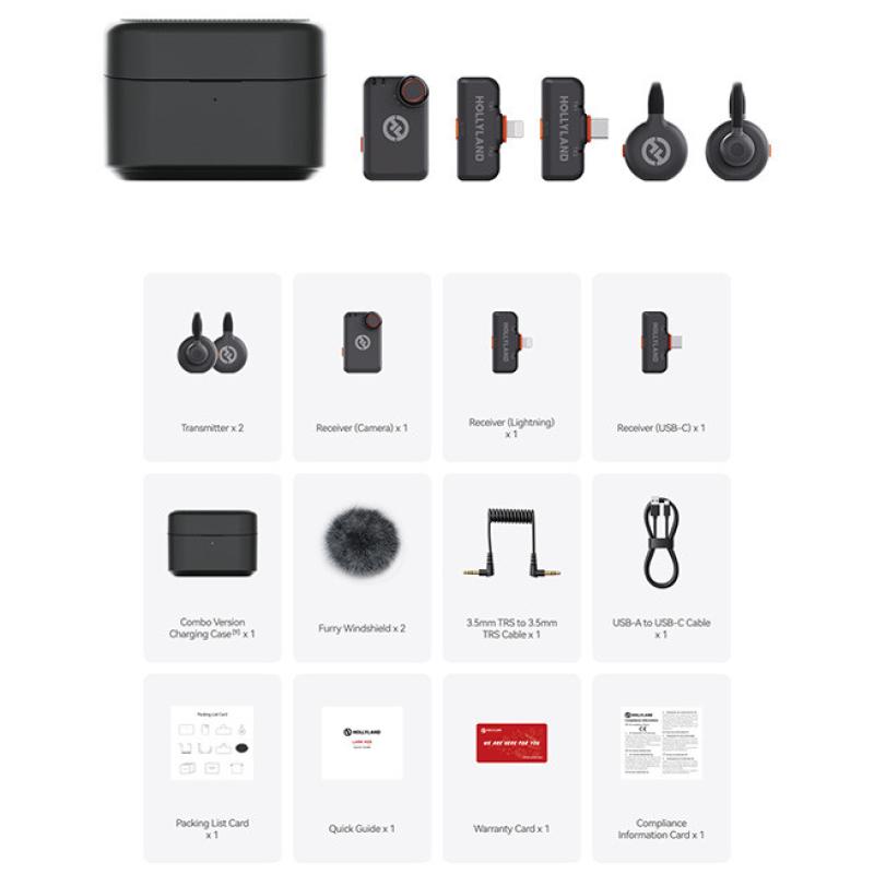 Hollyland LARK M2S Ultimate Combo 2-Person Wireless Microphone