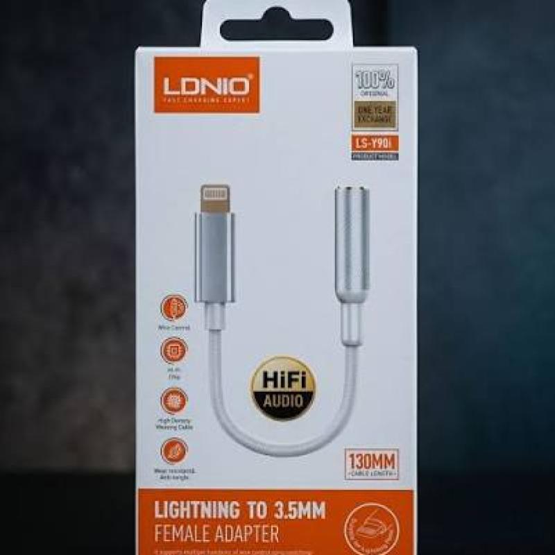 LDNIO Lighting to 3.5mm Female Adapter 130mm HIFI Audio