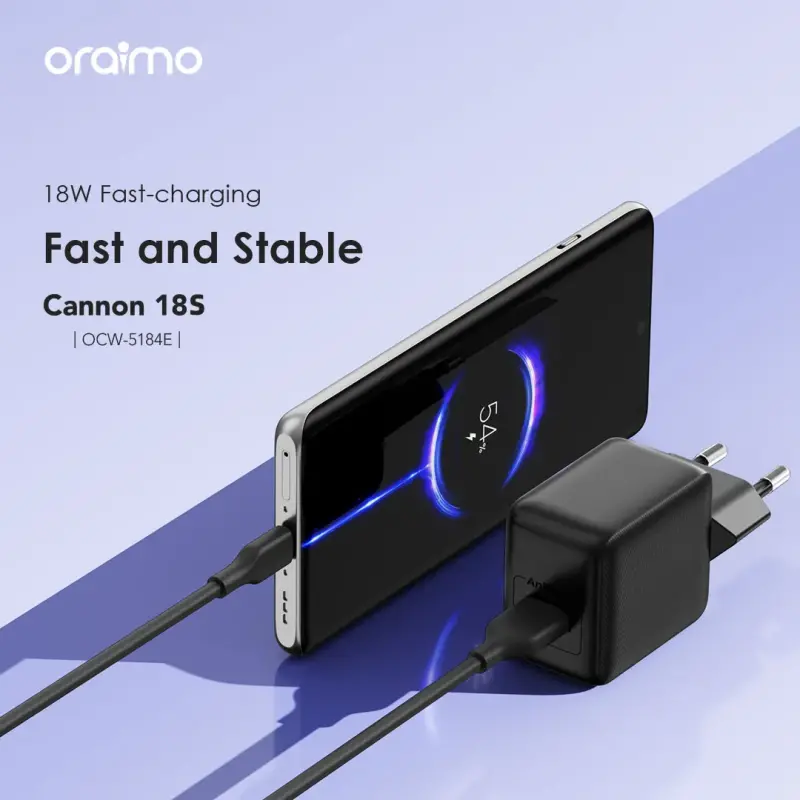 oraimo Cannon 18S oraimo Cannon 18S 18W Wall Charger Kit OCW-5184E+C53